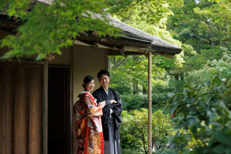 和装の弐点プランは昭和記念公園とスタジオで撮影