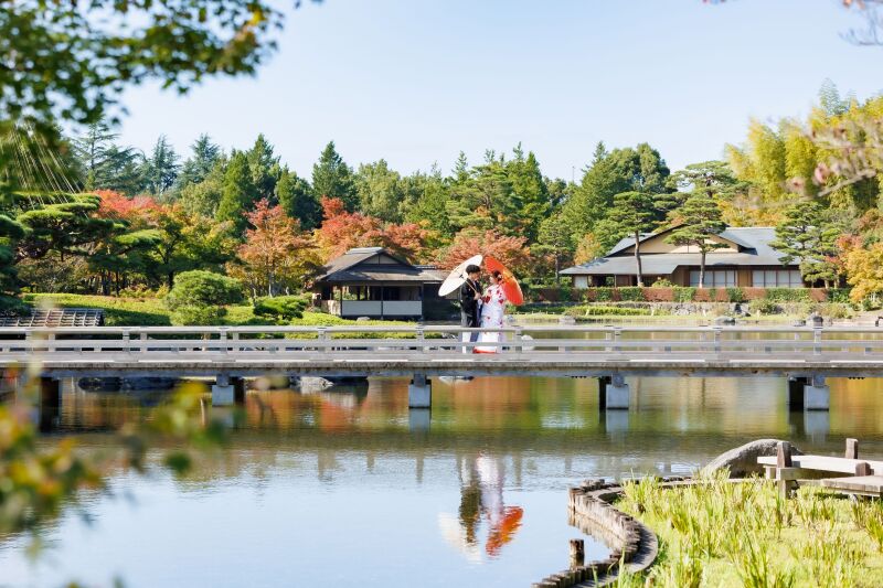 華雅苑立川店_庭園で撮影できる