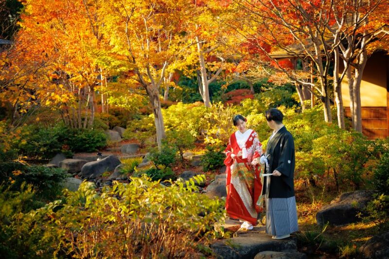 華雅苑立川店_庭園で撮影できる