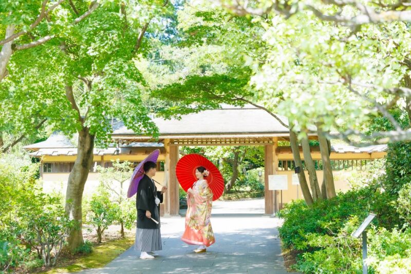 華雅苑立川店_庭園で撮影できる