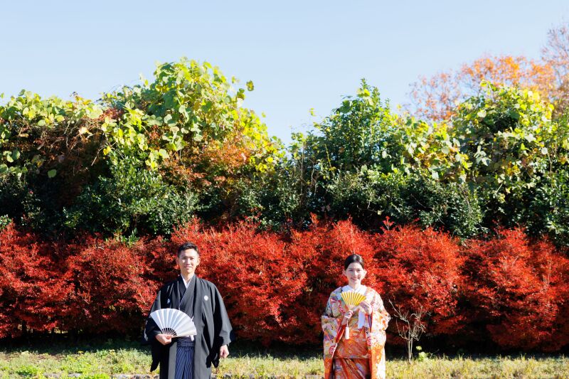 華雅苑立川店_庭園で撮影できる