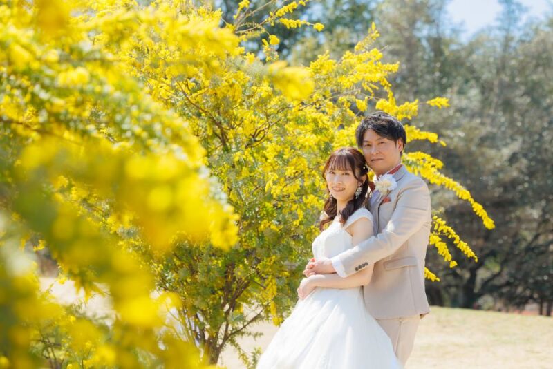 3/10～3/25＊ミモザや寒緋桜・菜の花と撮る洋装ロケーション+和装スタジオ♡210枚／新婦美容込／衣裳差額無し／移動費込み