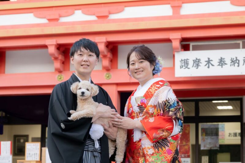 ペットと撮影♡【和装２着】ロケーション撮影+スタジオ　昭和記念公園or高幡不動尊　230枚納品