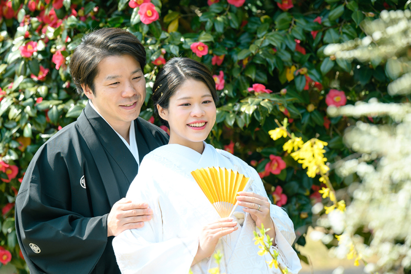 3/26～4/10＊日本庭園と桜+スタジオで撮影『和装弐点』230枚／新婦美容込／衣裳差額無し／移動費込み