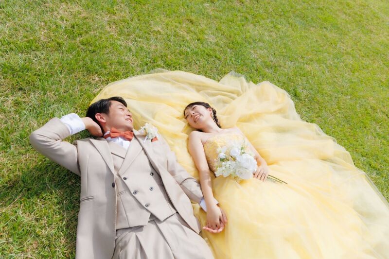 【昭和記念公園】ロケーション洋装1点プラン★洋装1着・ヘアメイク・データ130カット付♡¥90,000