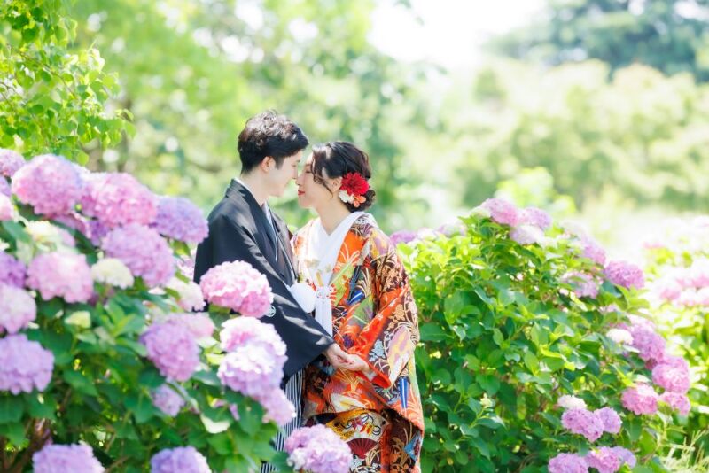 【5月13日～6月30日】和装弐点 ≪スタジオ＆昭和記念公園≫◇121,000円◇新緑や紫陽花／衣裳はどれを選んでも追加料金なし