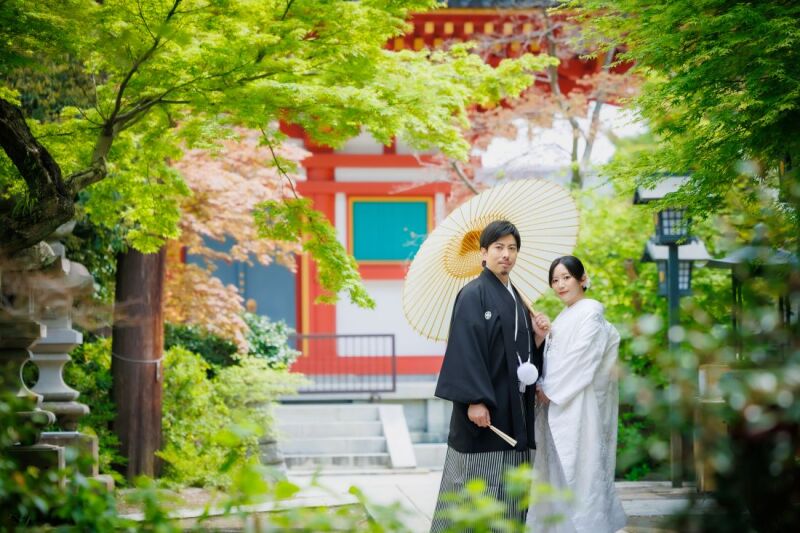 【5/15迄の撮影】高幡不動尊+スタジオ◇新緑キャンペーン20,000円OFF◇平日限定99,000円ウェルカムボード付き♪