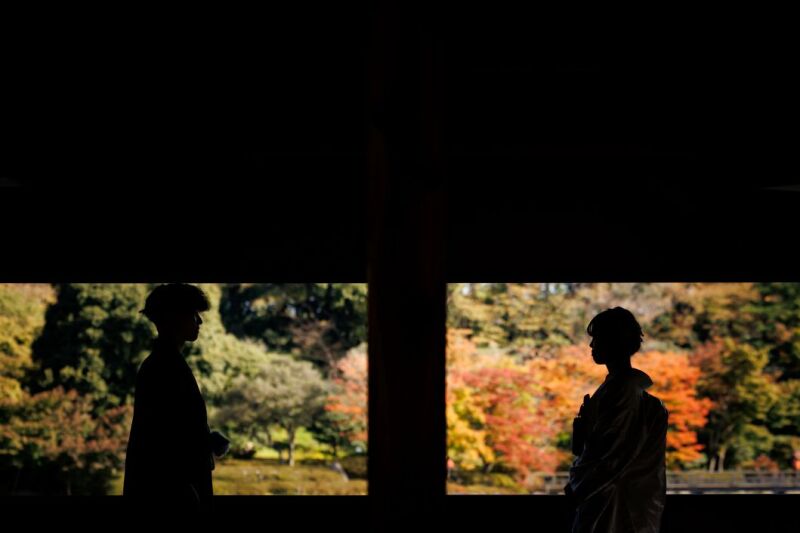 10月~12月の対象期間✨早割22,000円OFF‼️和装壱点◇昭和記念公園「日本庭園」+正座ポーズ 1着100枚/選べる特典付