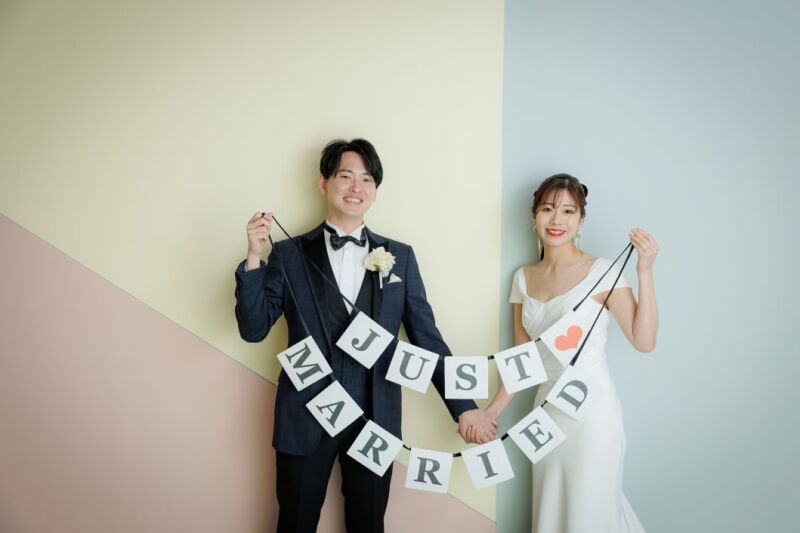 ウェルカムボード付き♡スタジオ洋装1点プラン/データ80枚/洋装1着 50,000円✨ドレス差額なし♪