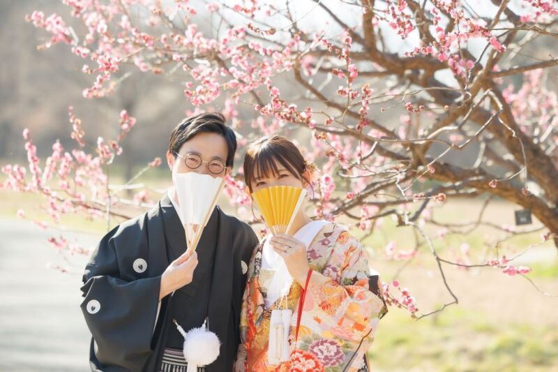 1/4～2/28撮影『和装壱点』110,000円➡88,000円✨　日本庭園＆梅+正座ショット／130枚／選べる特典付き