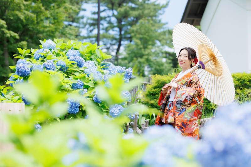 【5月13日～6月30日】和装弐点 ≪スタジオ＆昭和記念公園≫◇121,000円◇新緑や紫陽花／衣裳はどれを選んでも追加料金なし
