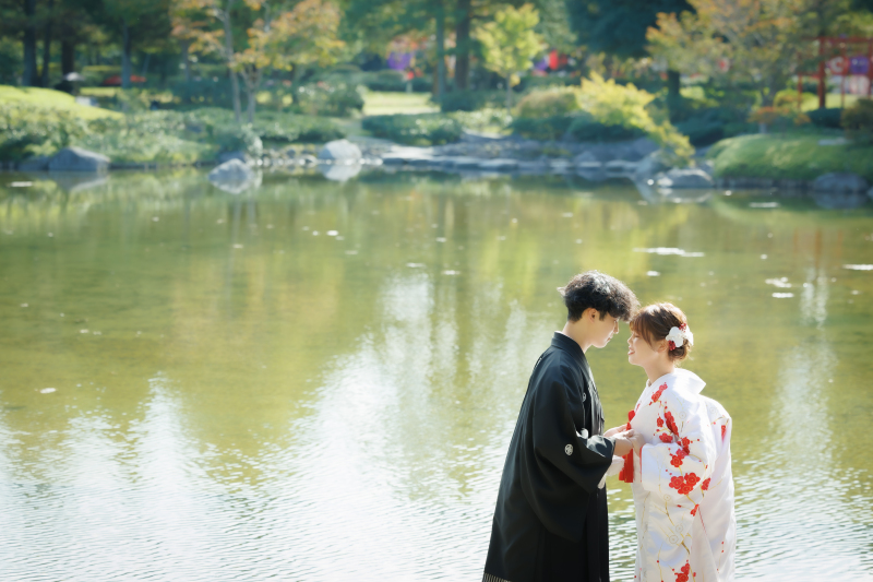 【11/1~12/15】割引&選べる特典付き‼️『和洋プラン』和装→日本庭園+洋装→スタジオ 210枚