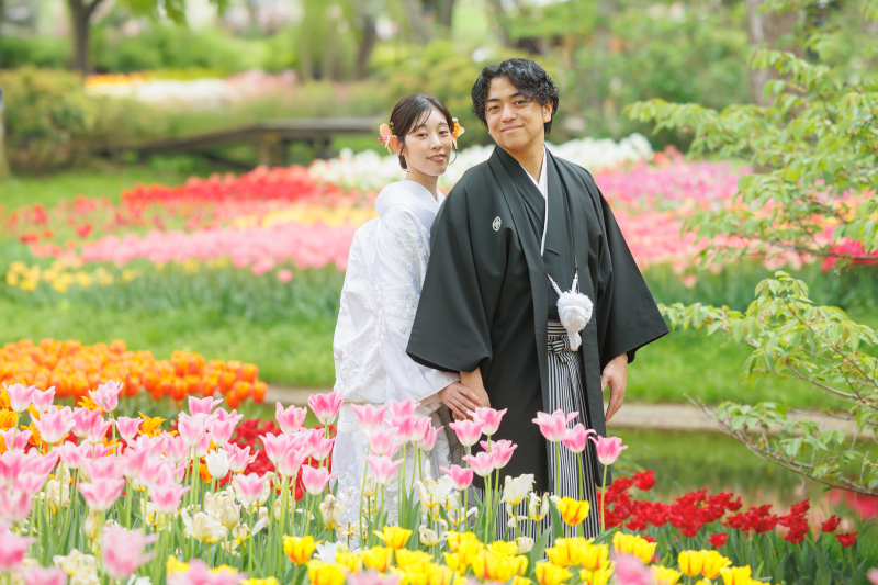 ≪チューリップとスタジオ≫ 4/5~4/10 和洋弐点プラン 210枚/新婦美容込/衣裳差額無し/移動費込み