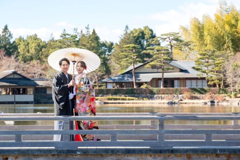 12/15～1/31迄✨和装→日本庭園+洋装→スタジオ　123,000円(通常143,000円)　210枚／選べる特典