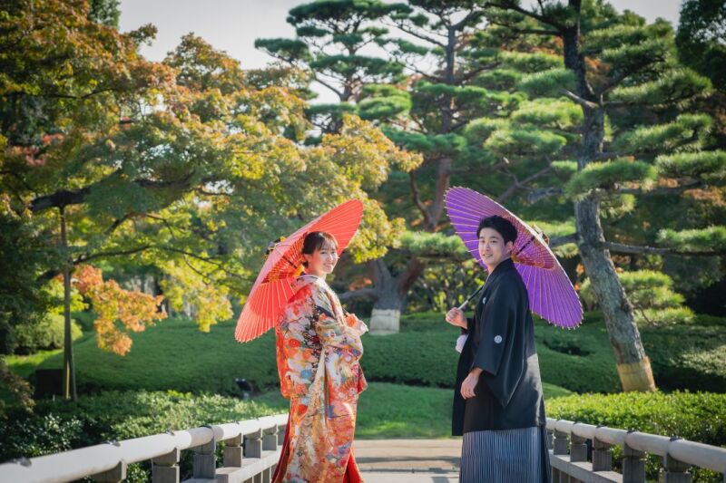 11/1~11/24◇紅葉◇和装壱点プラン『昭和記念公園』日本庭園+正座ポーズ 和装1着/100枚/110,000円