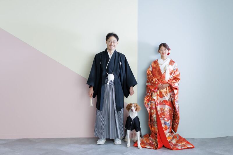 ペットと撮影♡【和装２着】ロケーション撮影+スタジオ　昭和記念公園or高幡不動尊　230枚納品