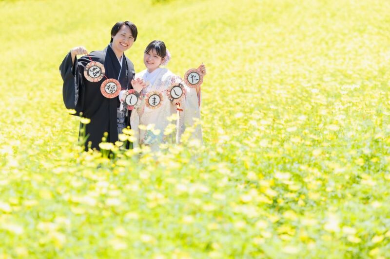 【特典付✨早割22,000円OFF‼️】9/1~10/31◇和装弐点プラン◇昭和記念公園「日本庭園」+スタジオ 新婦2着230枚
