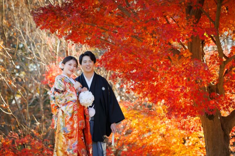 残り僅か!!【10/25~12/29】22,000円OFF&フォトアイテム付✨『和装弐点』日本庭園✛スタジオ 衣装2着/230枚