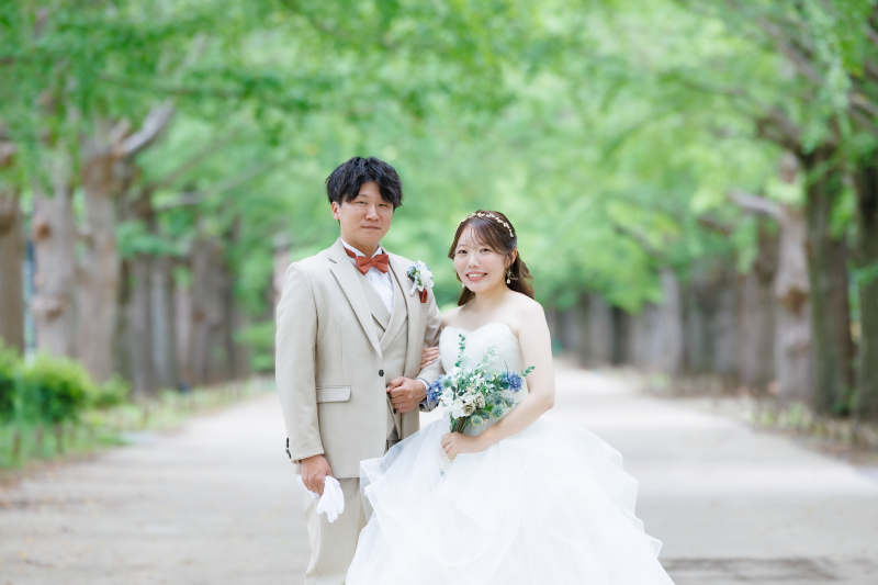 オールシーズン一律90,000円‼️ドレス1点◇昭和記念公園のスポット1箇所で撮影◇100カット/期間限定で選べる特典付