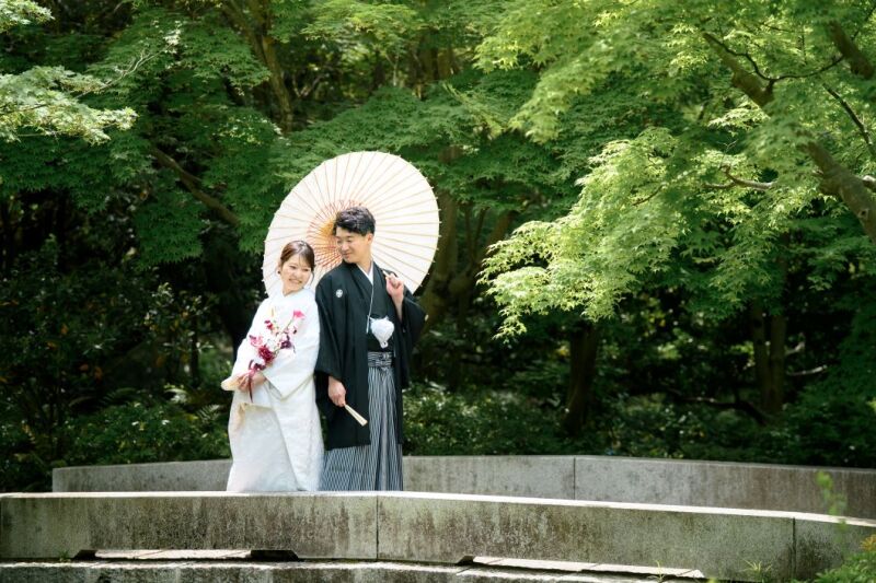 10月~12月の対象期間✨早割22,000円OFF‼️ 和装弐点プラン◇昭和記念公園「日本庭園」+スタジオ 新婦2着200枚