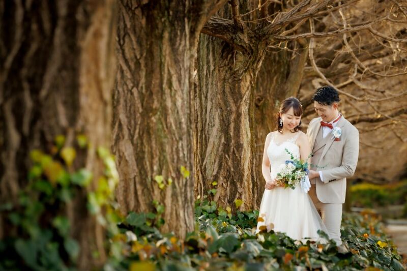 『ドレス２着ロケスタプラン』スタジオ+昭和記念公園　衣裳差額なしお好きなドレス２着