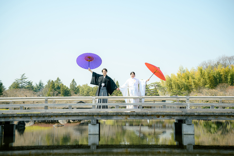 3/26～4/10＊日本庭園と桜+スタジオで撮影『和装弐点』230枚／新婦美容込／衣裳差額無し／移動費込み