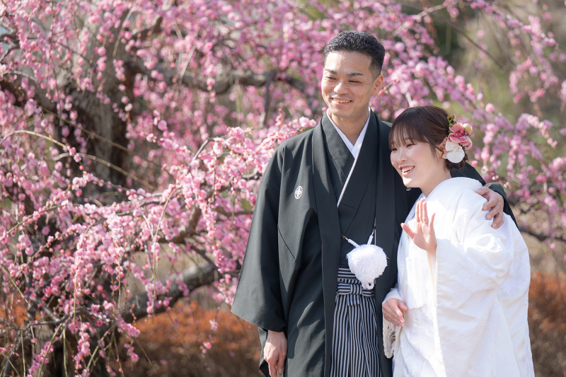 直前割【2/1～3/15撮影限定】梅や菜の花・河津桜 お好きなお花とスタジオで撮影ができる♡和装２着99,000円／230カット