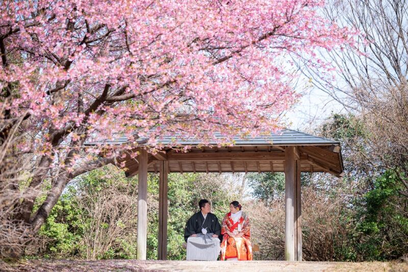 【2/1～3/15撮影限定】河津桜や梅のお花と撮影♡プランから値上がり無し！和装１着／130カット納品／美容込／移動費込
