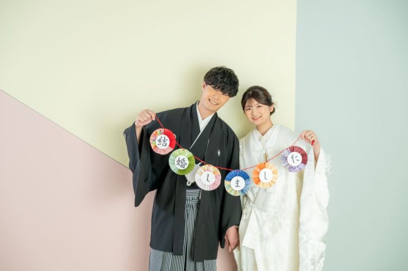 ウェルカムボード付♡スタジオ壱点 50,000円◇80枚◇ 5営業日後納品♪撮影に必要なもの全てプランに含まれます♪和装1着