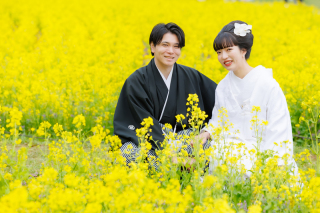 3/16～3/25＊菜の花や日本庭園の中の桜で撮影『和装壱点』130枚／新婦美容込／衣裳差額無し／移動費込み