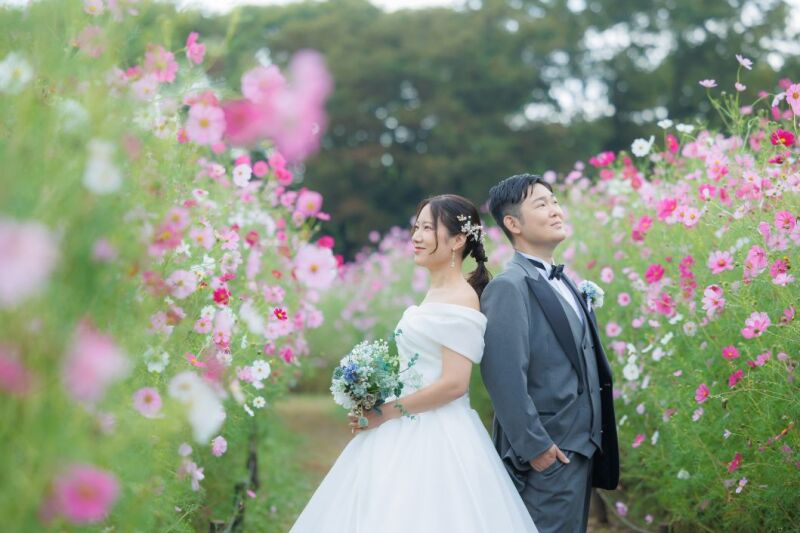 10/1~10/31撮影 【特典付✨早割22,000円OFF‼️和洋2点プラン】昭和記念公園+スタジオ(和・洋 各1着)210枚