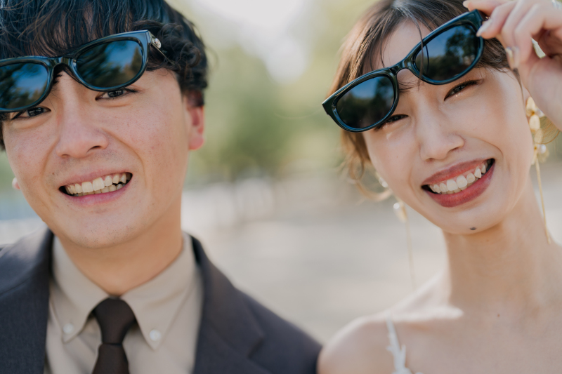 サングラスでポーズ！