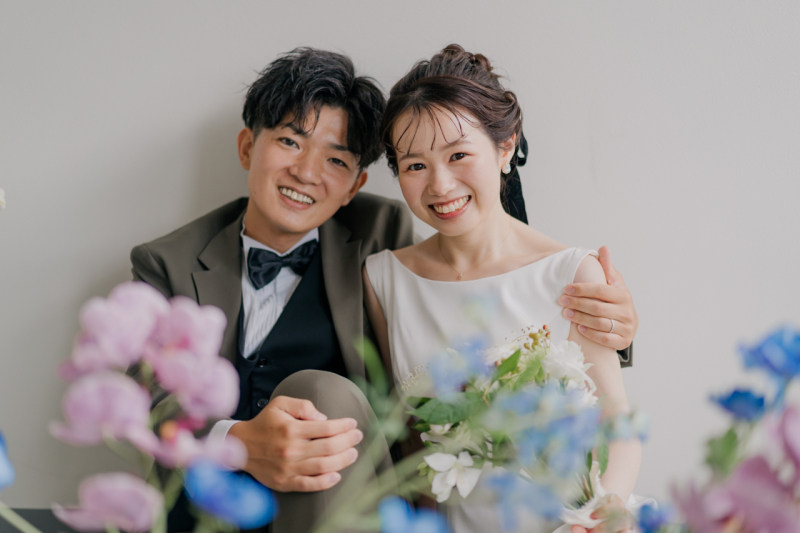 お花も使ってパシャリ