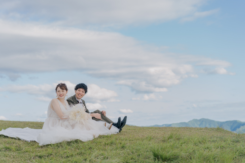洋装は撮影は生石高原へ！