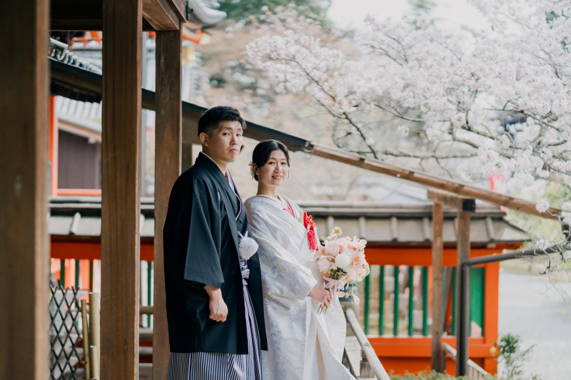 境内の中からも桜と撮れます！