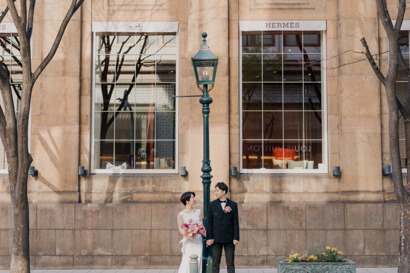 居留地特有の壁の雰囲気を活かして
