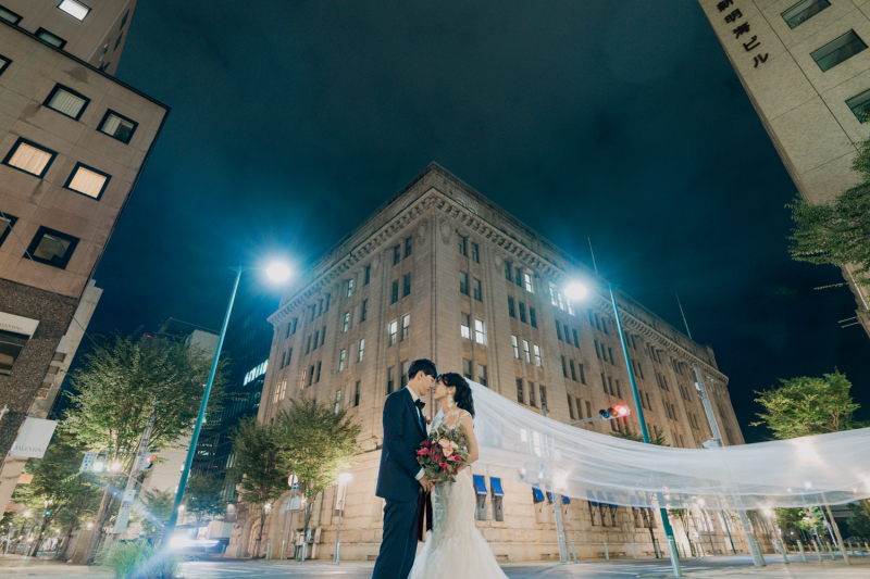 ロングベールを使って素敵なお写真