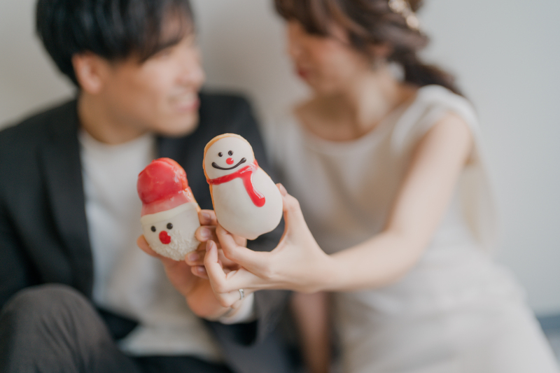 クリスマスイメージのドーナツ