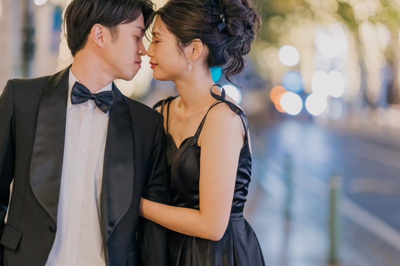 ブラックドレスに着替えて撮影