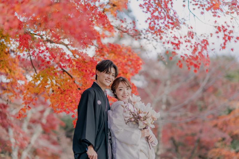 こんなに真っ赤な紅葉がまだありました！