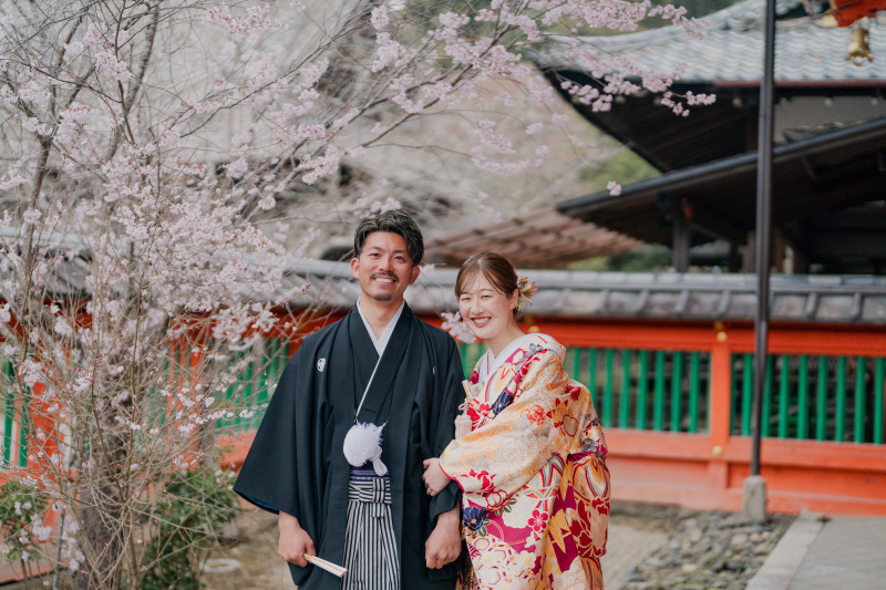 京都から滋賀へ！桜も開花！【和装洋装プラン】