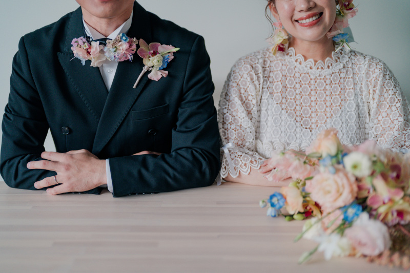 お持ち込みいただいた生花の装飾が素敵すぎた！