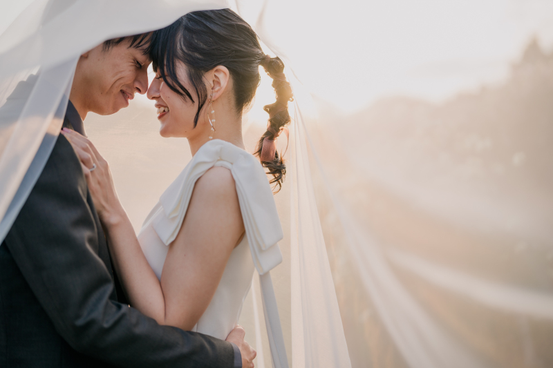 ベールを使って撮影