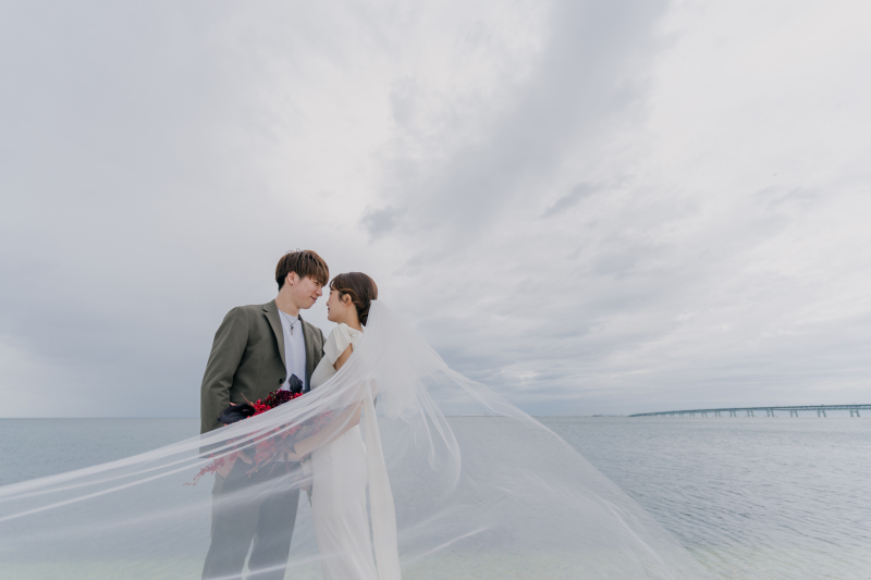 ベールを使った撮影はマスト