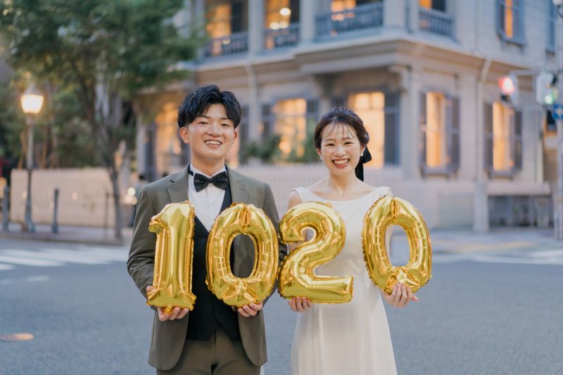 お二人特製のバルーンと...