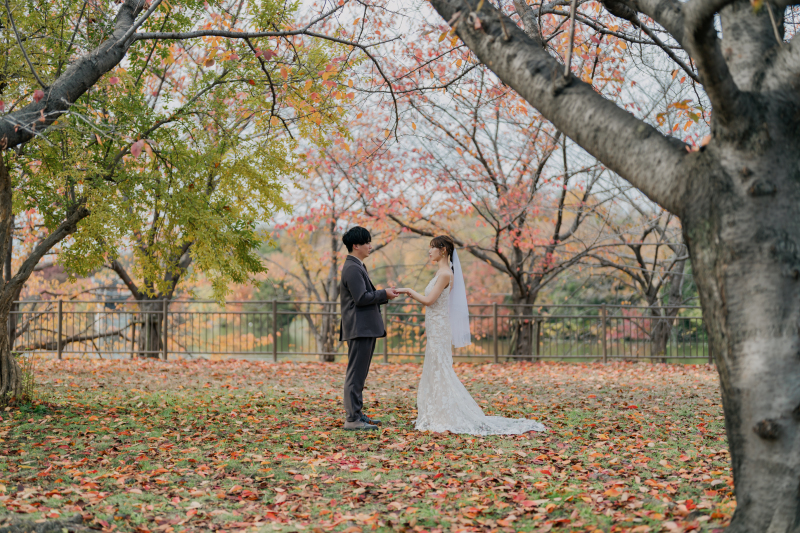 ベールをつけて....