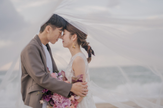 【和洋プラン】キラキラ笑顔で海ロケ前撮り