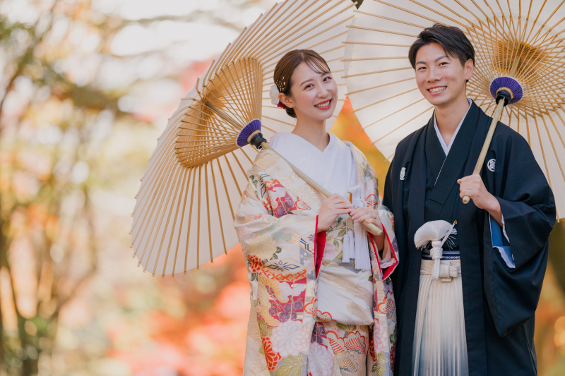 【和洋プラン】秋を感じる紅葉&イルミネーション前撮り