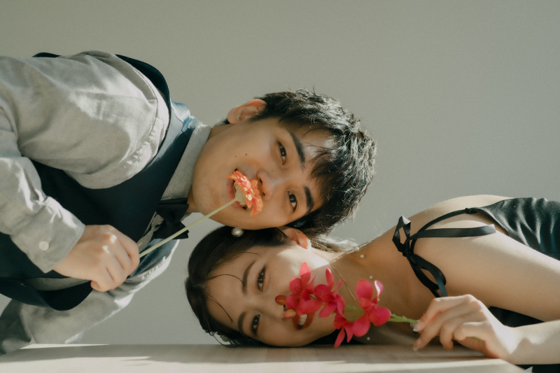 スタジオ装花を使って撮影できます