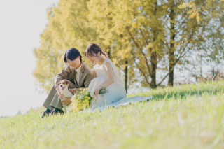 紅葉とわんこ！